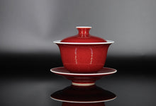 Load image into Gallery viewer, 110ml Jihong Glaze Qinghua Landscape Jingdezhen Porcelain Yulong Gaiwan