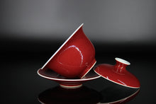 Load image into Gallery viewer, 110ml Jihong Glaze Qinghua Landscape Jingdezhen Porcelain Yulong Gaiwan