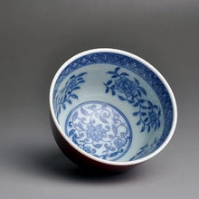 Load image into Gallery viewer, 121ml Fanggu Technique Jihong and Qinghua Porcelain Liuhe cup