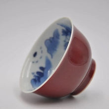 Load image into Gallery viewer, 109ml Jihong Glaze Qinghua Porcelain Fuyun Cup