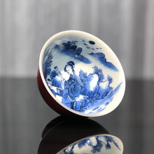 Load image into Gallery viewer, 109ml Jihong Glaze Qinghua Porcelain Fuyun Cup