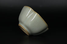 Load image into Gallery viewer, Pair of Matching 90ml Four Lobed Ruyao Sky Blue 天青 Tea Cups