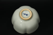 Load image into Gallery viewer, Pair of Matching 86ml Five Lobed Ruyao Sky Blue 天青 Tea Cups