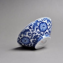 Load image into Gallery viewer, Qinghua Lotus Pattern Jingdezhen Porcelain Cup