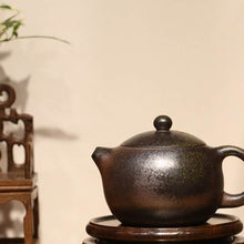Load image into Gallery viewer, Xishi Wood Fired Yixing Teapot, Dicaoqing Clay, 170ml