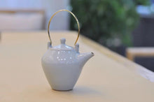 Load image into Gallery viewer, Brass Handle Tiliang Sky Blue Ruyao Teapot 天青 汝窑 提梁壶 220ml
