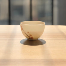 Load image into Gallery viewer, 45ml Plum Flower Youzhongcai Jingdezhen white porcelain egg cup.