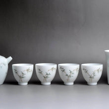Load image into Gallery viewer, Bamboo Youzhongcai Jingdezhen White Porcelain Teaset (with Teapot)