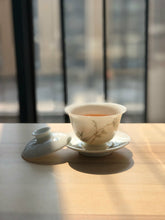 Load image into Gallery viewer, Bamboo Motif Youzhongcai Jingdezhen Porcelain Gaiwan, 110ml