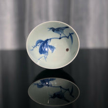 Load image into Gallery viewer, 116ml Fanggu Technique Jihong and Qinghua Porcelain Bird on Branch Cup