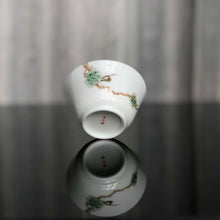 Load image into Gallery viewer, youzhongcai Pines Bamboo and Plum Blossoms Jingdezhen Porcelain 3 Teacup Set