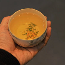 Load image into Gallery viewer, 140ml Large Bamboo Painting Gold Ring Jingdezhen Porcelain Luohan Cup