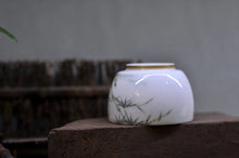 Load image into Gallery viewer, 140ml Large Bamboo Painting Gold Ring Jingdezhen Porcelain Luohan Cup