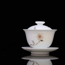 Load image into Gallery viewer, Autumn Chrysanthemum Youzhongcai Jingdezhen Porcelain Gaiwan, 110ml