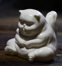 Load image into Gallery viewer, Fat Cat Blanc de Chine Porcelain Tea Pet