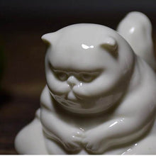 Load image into Gallery viewer, Fat Cat Blanc de Chine Porcelain Tea Pet