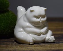 Load image into Gallery viewer, Fat Cat Blanc de Chine Porcelain Tea Pet