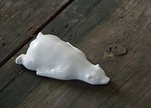 Load image into Gallery viewer, Lazy Polar Bear Blanc de Chine Porcelain Tea Pet
