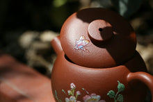 Load image into Gallery viewer, Zhuni 朱泥 Julunzhu Yixing Teapot with Diancai Painting, 80ml