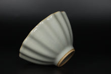 Load image into Gallery viewer, 76ml Scalloped Ruyao Sky Blue 天青 Tea Cup