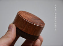 Load image into Gallery viewer, Calligraphy Blanc de Chine Porcelain Tea Caddy with Rounded Edges (Wooden Lid), 350ml