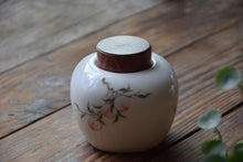 Load image into Gallery viewer, Peaches Motif Large Blanc de Chine Porcelain Tea Caddy (Wooden Lid), 600ml