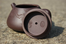 Load image into Gallery viewer, Dicaoqing 底槽青 Shipiao Yixing Teapot with Carvings of Pine tree and 一心禅寂, 115ml