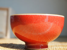 Load image into Gallery viewer, Wide Red Ruyao Teacup 善窑汝窑霁红压手杯 100ml