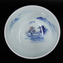 Load image into Gallery viewer, 100ml Fanggu Technique Jihong and Qinghua Porcelain House and Trees