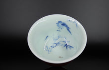 Load image into Gallery viewer, 90ml Fanggu Technique Jihong and Qinghua Porcelain Bird and Bamboo