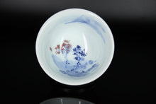 Load image into Gallery viewer, 100ml Fanggu Technique Jihong and Qinghua Porcelain Two Trees