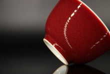 Load image into Gallery viewer, 125ml  Jihong Glaze Qinghua Porcelain The World in a Cup, Liuhe Teacup 青花霁红国画杯