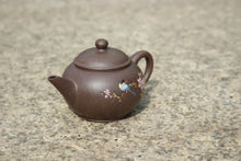 Load image into Gallery viewer, TianQingNi Small Shuiping Yixing Teapot with Diancai Painting, 点彩天青泥小水平壶, 75ml