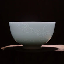 Load image into Gallery viewer, 110ml YingQing 影青 Cloud Pattern Porcelain Tea Cup