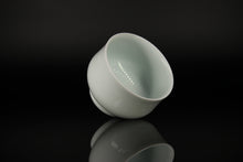 Load image into Gallery viewer, 80ml YingQing 影青 Wave Pattern Curvy Porcelain Tea Cup