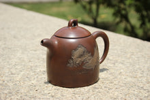 Load image into Gallery viewer, 300ml Nixing Qinquan Teapot with Carvings of Bird by Li Changquan