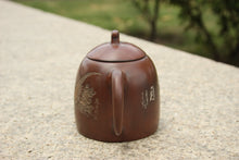 Load image into Gallery viewer, 300ml Nixing Qinquan Teapot with Carvings of Bird by Li Changquan