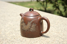 Load image into Gallery viewer, 300ml Nixing Qinquan Teapot with Carvings of Bird by Li Changquan