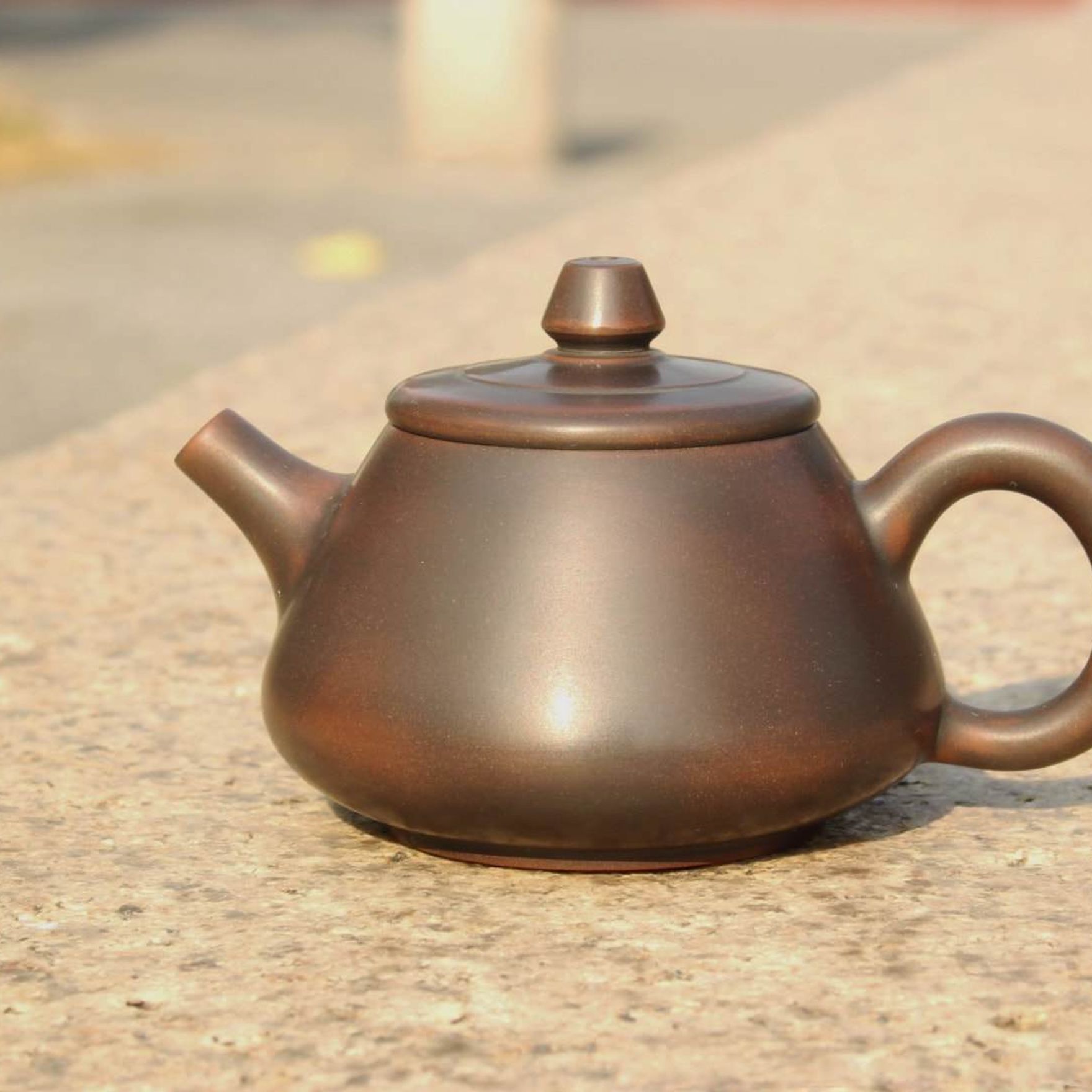 110ml Tall Shipao Nixing Teapot 坭兴石瓢壶 by Wu Sheng Sheng