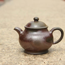 Load image into Gallery viewer, Wood Fired Panhu Yixing Teapot, Zini clay, 柴烧紫泥潘壶, 120ml
