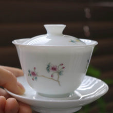 Load image into Gallery viewer, 120ml Four Season Flowers Fencai Jingdezhen Porcelain Gaiwan