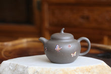 Load image into Gallery viewer, Qinghuini Yixing Teapot with Diancai Painting, 点彩青灰泥茄段, 170ml