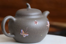 Load image into Gallery viewer, Qinghuini Yixing Teapot with Diancai Painting, 点彩青灰泥茄段, 170ml
