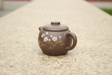 Load image into Gallery viewer, TianQingNi Julunzhu Yixing Teapot with Diancai Painting, 点彩天青泥巨轮珠壶, 120ml