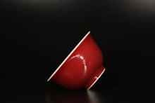 Load image into Gallery viewer, 110ml Jihong Glaze Qinghua Porcelain Zhu Bajie Carrying Wife Teacup 青花霁红猪八戒背媳妇杯