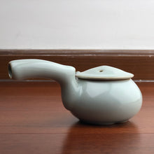 Load image into Gallery viewer, 160ml Ruyao Kind Kyusu Side Handle Teapot 仿古汝窑天青侧把壶