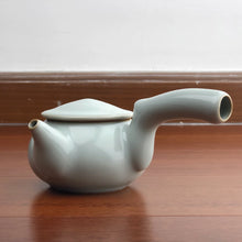 Load image into Gallery viewer, 160ml Ruyao Kind Kyusu Side Handle Teapot 仿古汝窑天青侧把壶