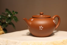Load image into Gallery viewer, Zhuni Yuzhenzhiwan Yixing Teapot with Diancai Painting of Blossoms, 点彩朱泥玉珍之玩 110ml