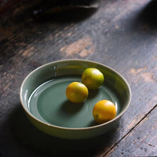 Load image into Gallery viewer, Celadon Porcelain High Rim Saucer for Teapot or Gaiwan from Jingdezhen
