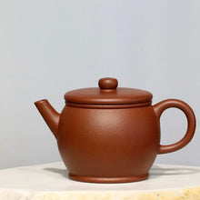 Load image into Gallery viewer, Hand-Picked Red Jiangponi Drum Shape Yixing Teapot, 降坡红泥鼓形壶, 140ml
